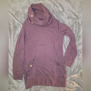 Women's Dusty Rose Cowl Neck Sweater